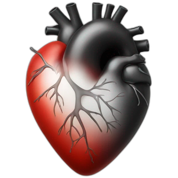 black red white real Heart emoji