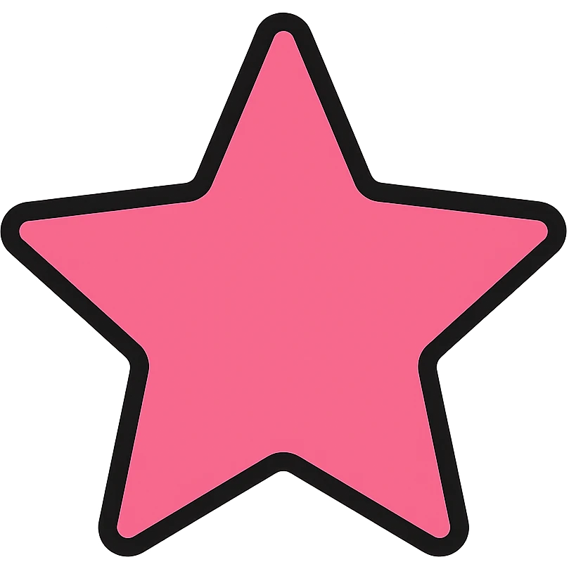 pink star icon, minimal design, no text emoji
