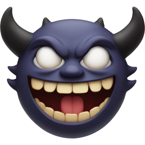 a demon laughinh emoji