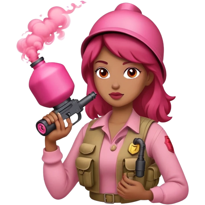 Woman bomb grenade pink red emoji
