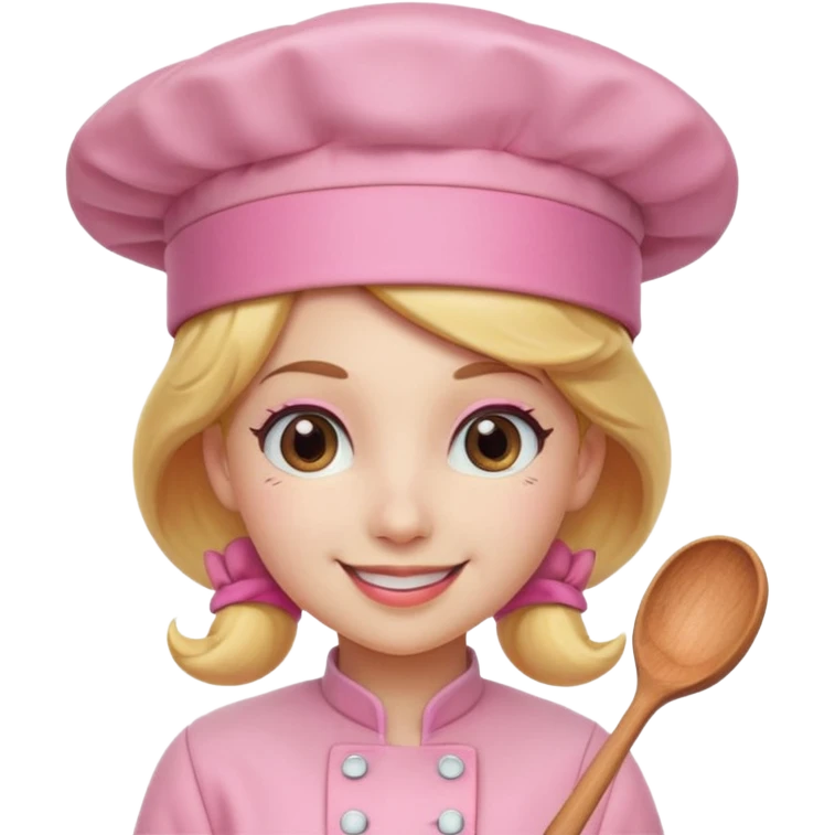 Pink chef hat princess peach emoji