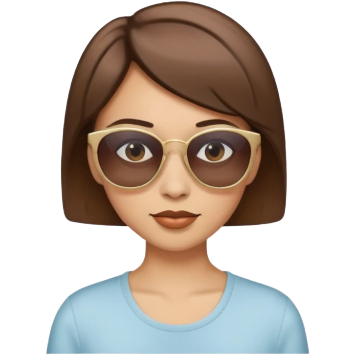 woman with short hair and sunglasses emoji