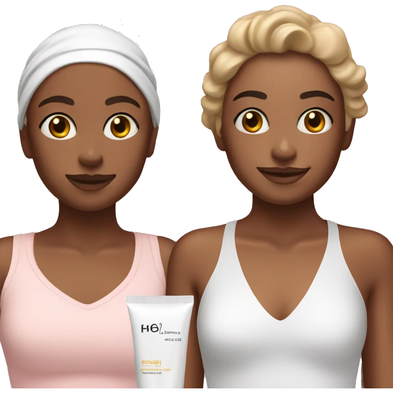 3 products of a skincare emoji