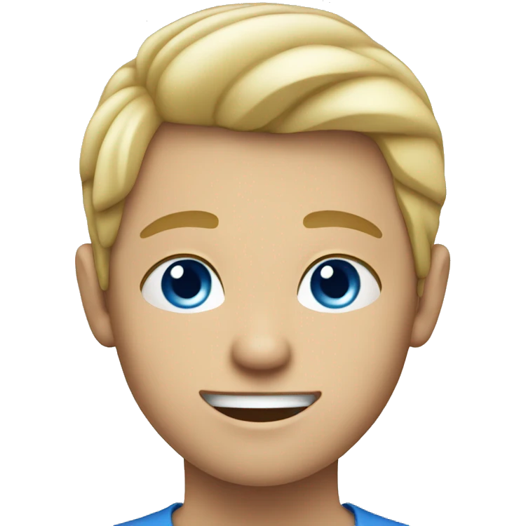 Blue eyes blonde Boy  emoji