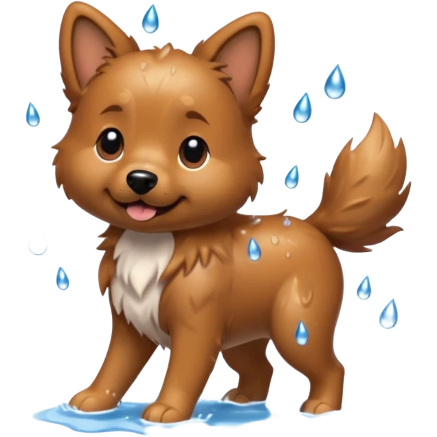 dog shaking off water emoji