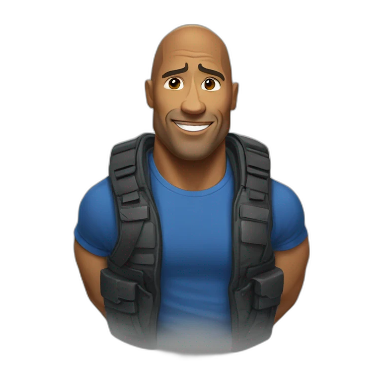 Sourcile de the rock emoji