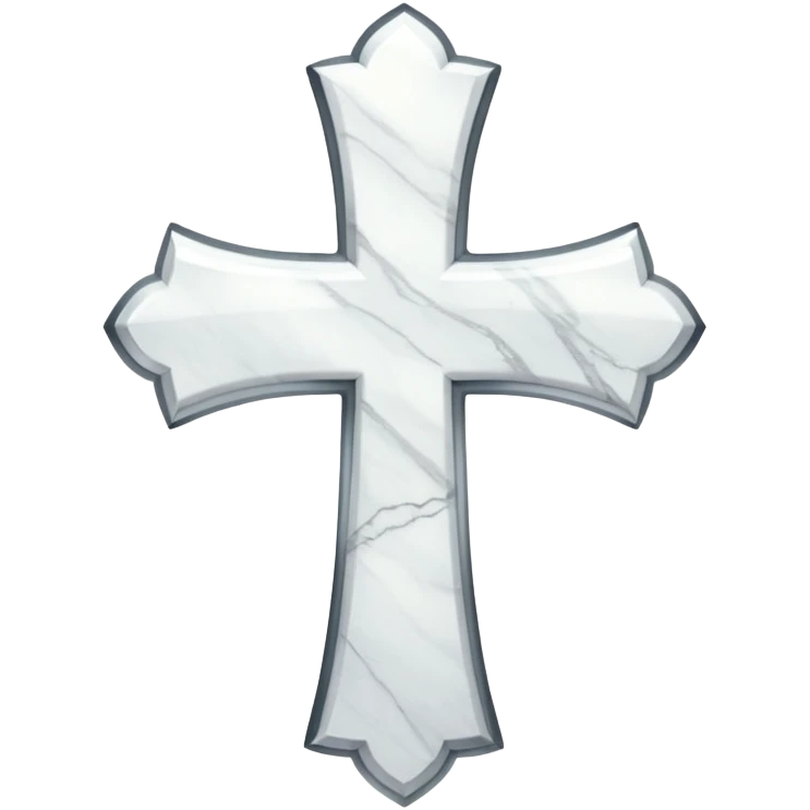 White marble cross emoji