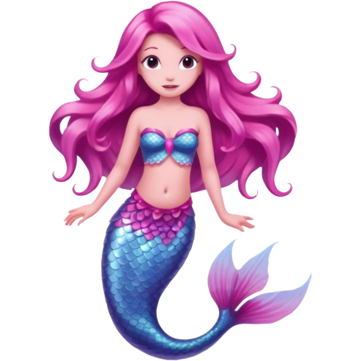 Pink tail mermaid  emoji