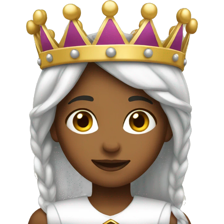Girl wearing crown  emoji