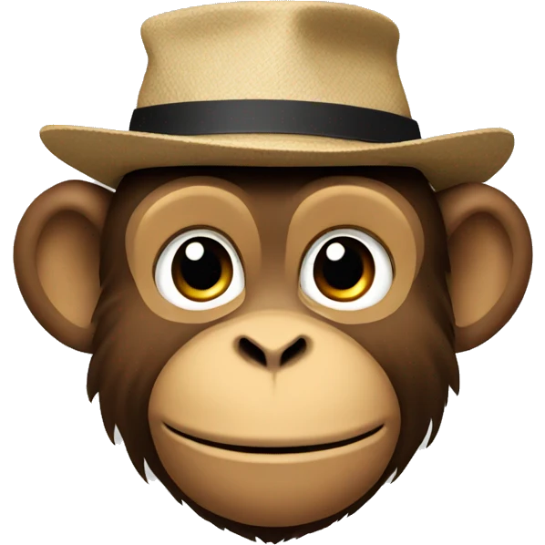 monkey with a hat emoji