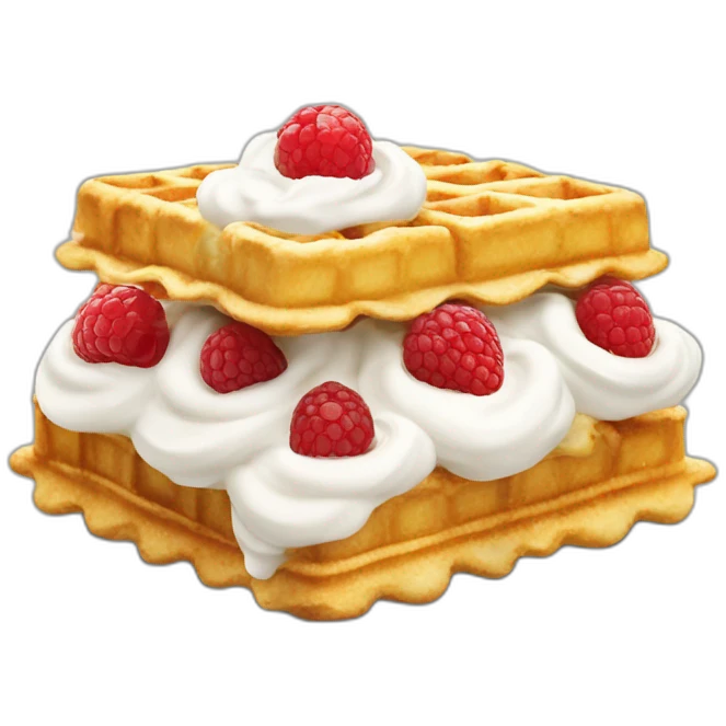 Gaufre supplément chantilly emoji