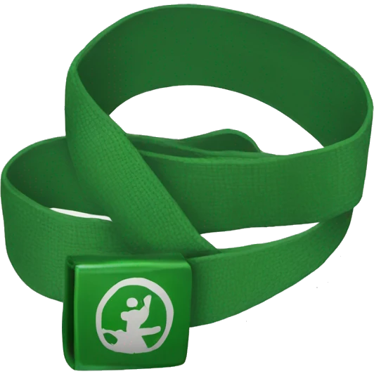 Green karate belt emoji