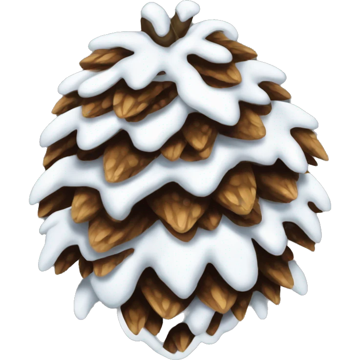 snowy spruce pine cone emoji