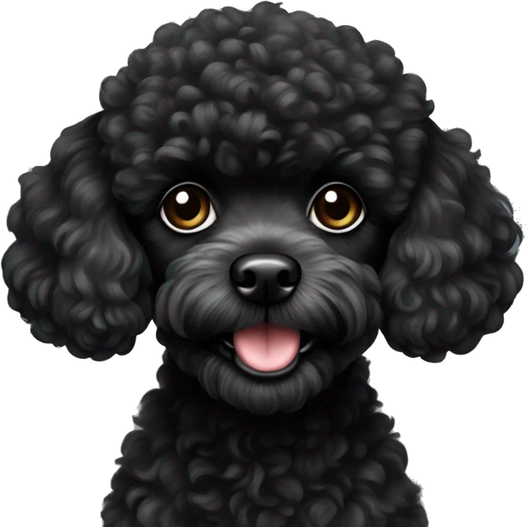 Black toy poodle emoji