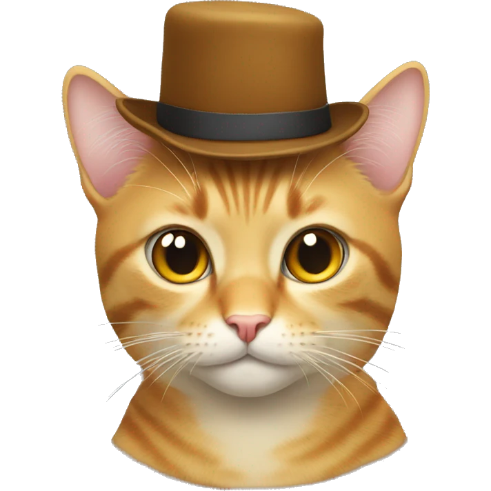 A cat with a hat emoji