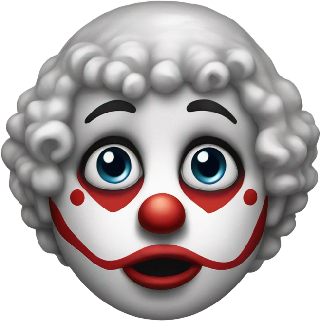 Clown makeup on emoji but sad emoji