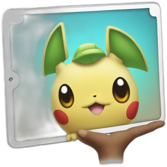Pokemon holding ipad emoji