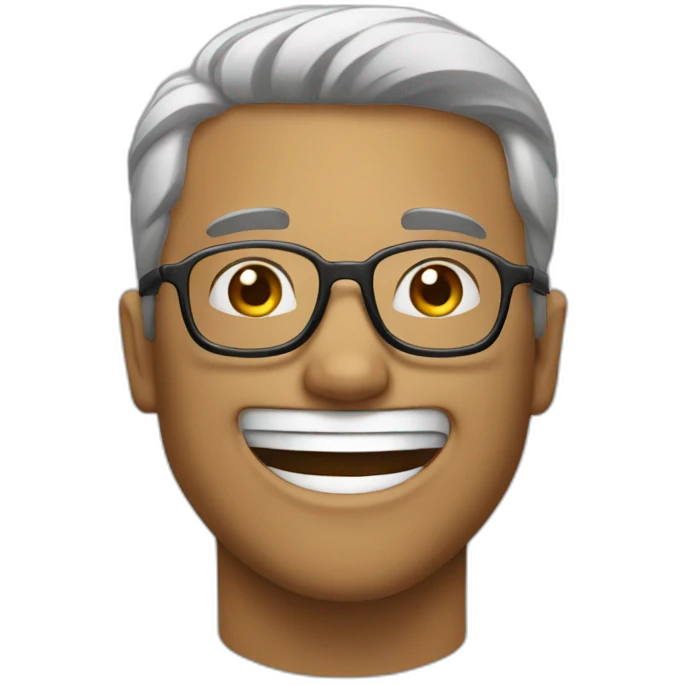 HongKong guy glasses Happy face emoji