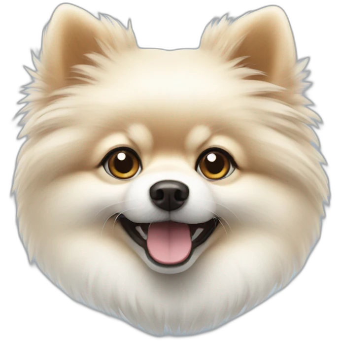 White pomeranian emoji