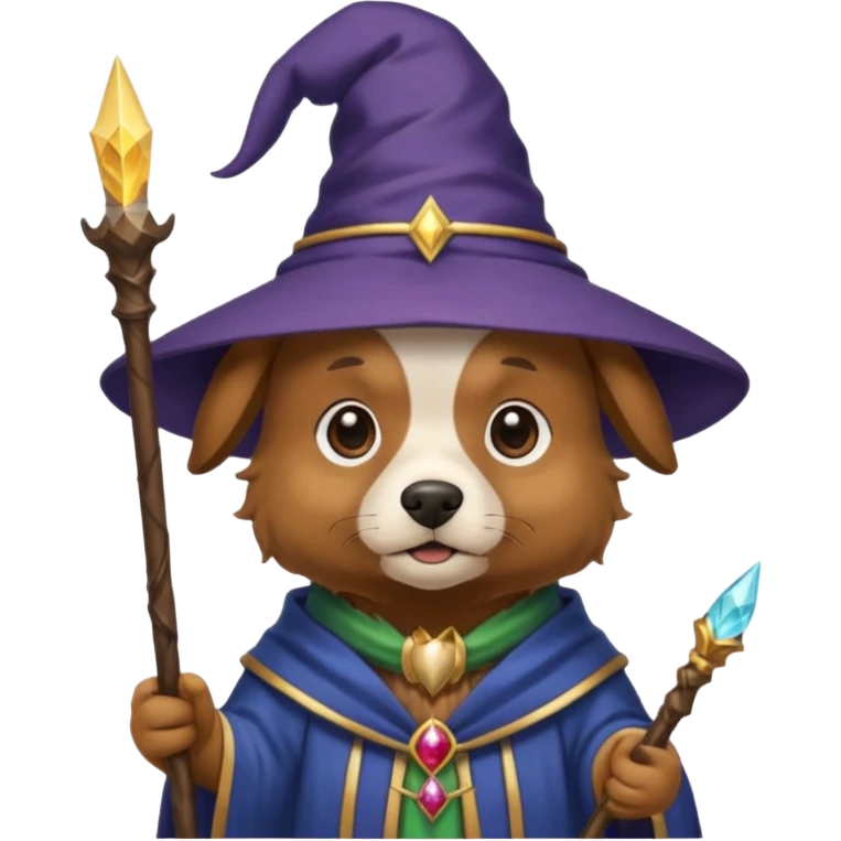 Dog wizard emoji