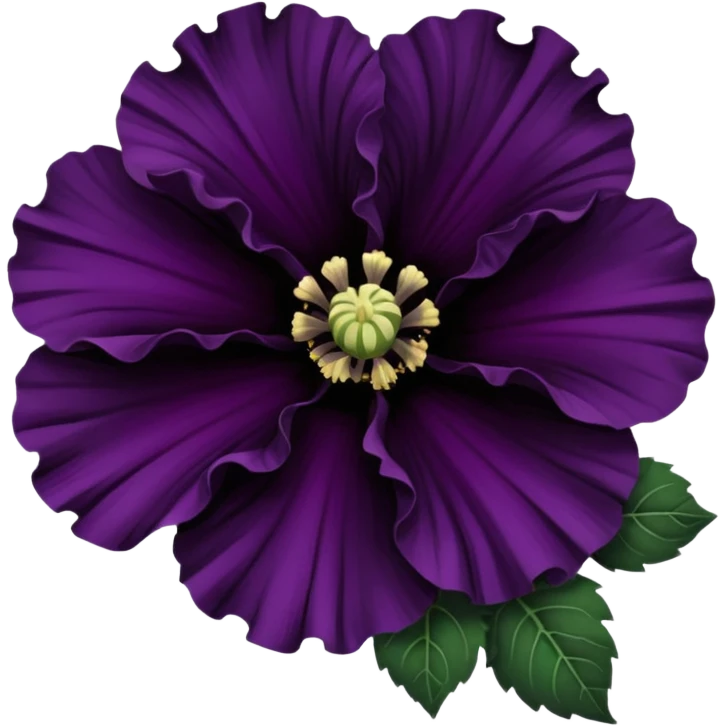 black hollyhock flower emoji