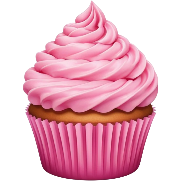 cupcake with pink icing emoji