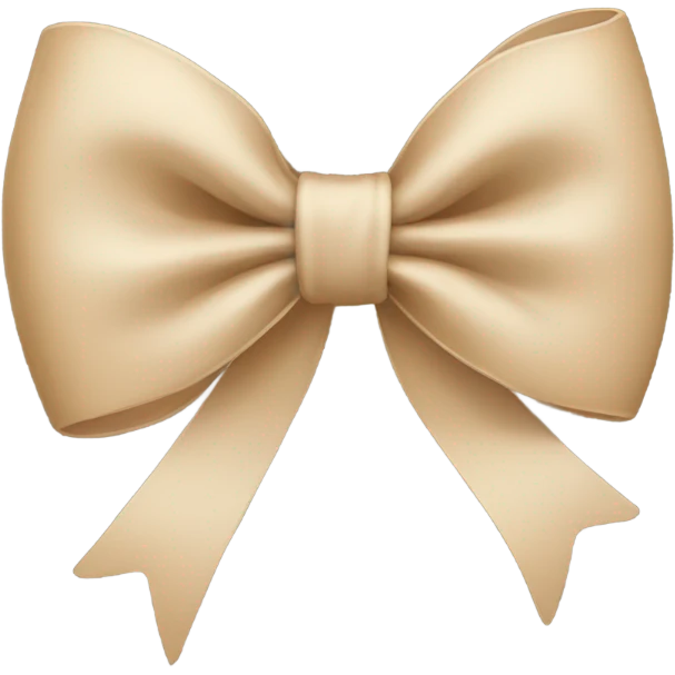 Beige bow emoji