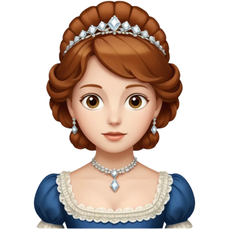 a young lady from the regency era called Frances, named the diamond of the season, more regency, she has chestnut hair emoji