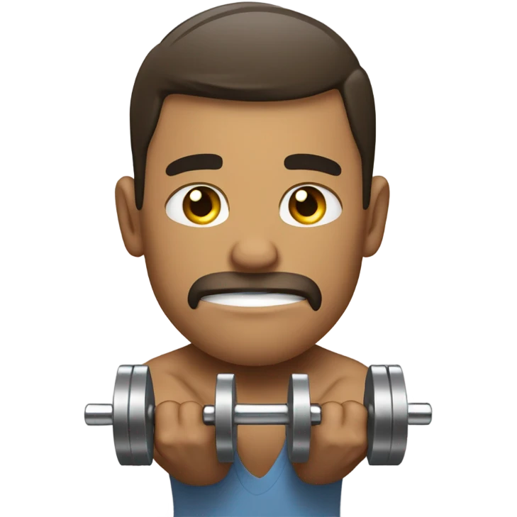 Tears Man with dumbells  emoji