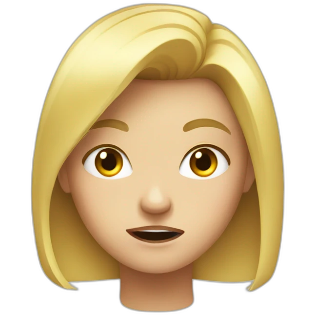 blonde girl is angry emoji