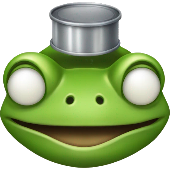 frog with cylinder on head emoji