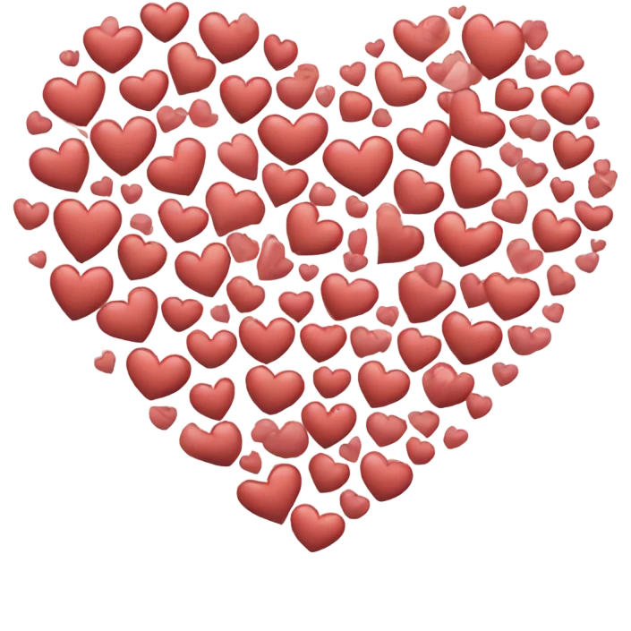 Heart made of a lot of hearts emoji