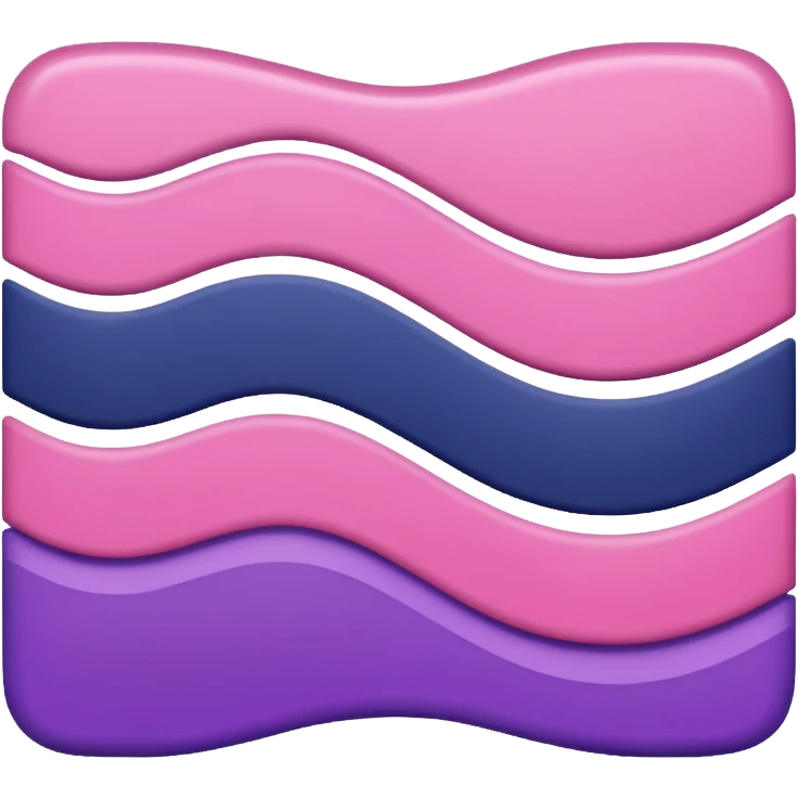 A wavy pink and navy rectangle with a purple stripe in the middle emoji