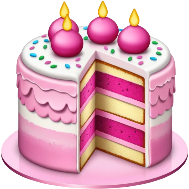Glitter Pink Cake emoji