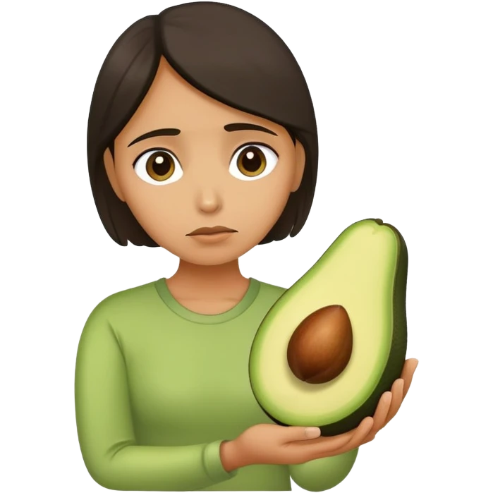 sad realistic avocado emoji