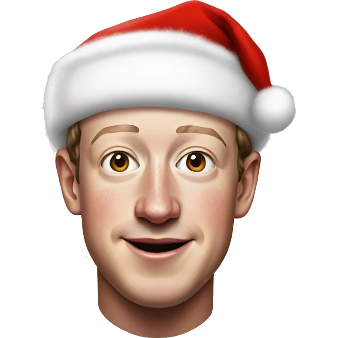 Mark Zuckerberg as santa claus emoji