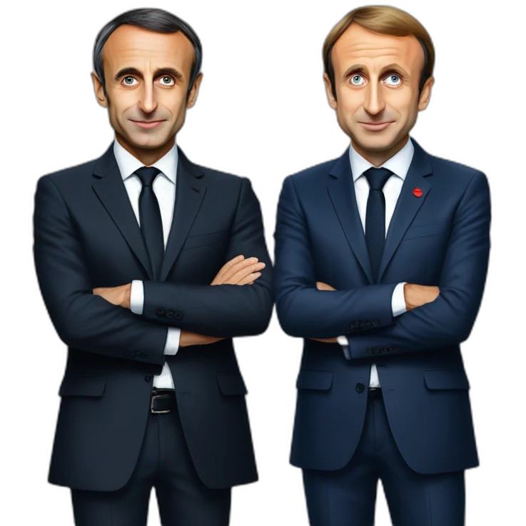Eric zemmour en emmanuel macron emoji
