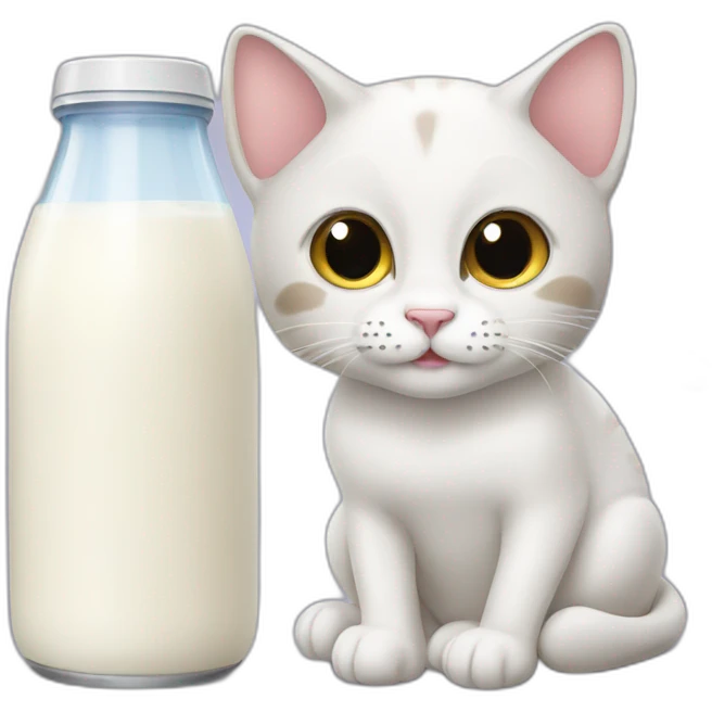 Cat drink milk emoji