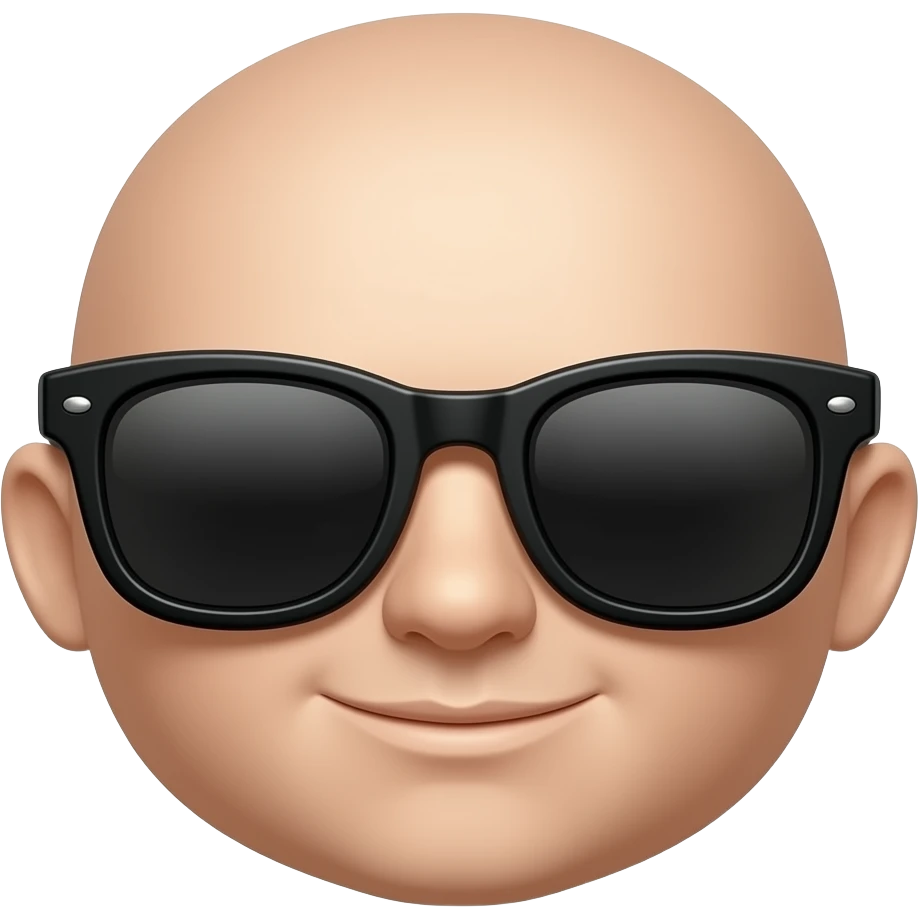 Güneş Gözlük takan emoji yuvarlak kafa emoji