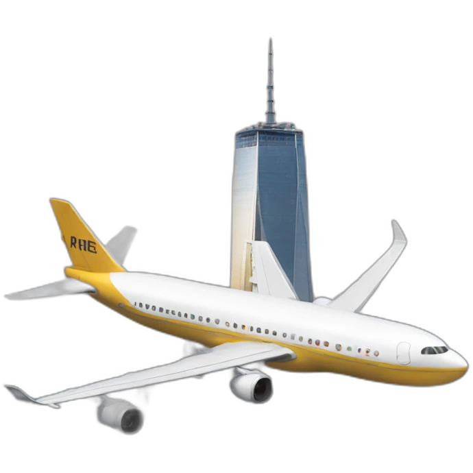 Plane and twin tower emoji
