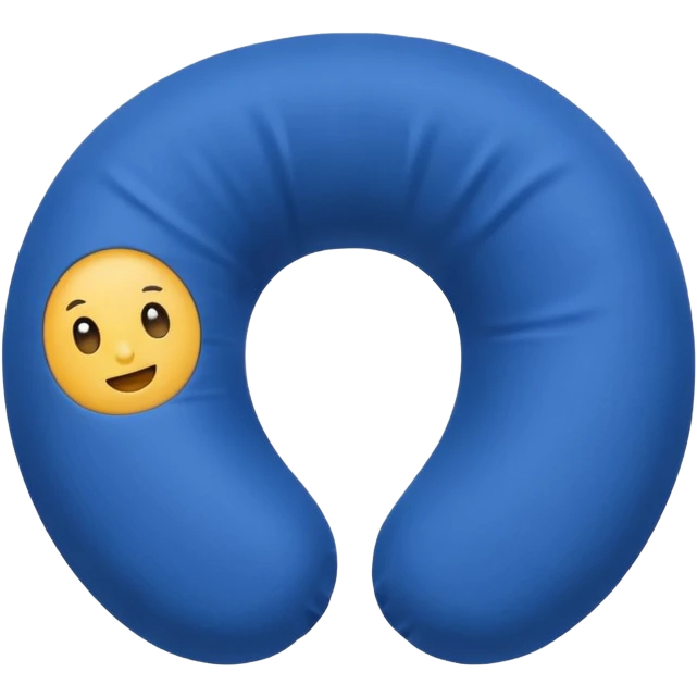 A soft U-shaped travel pillow covered in smooth fabric for cozy neck support. emoji