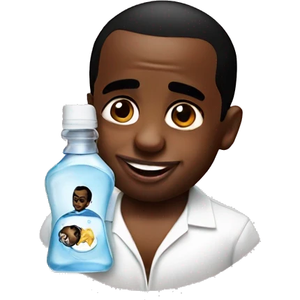 P diddy with a baby and baby oil emoji