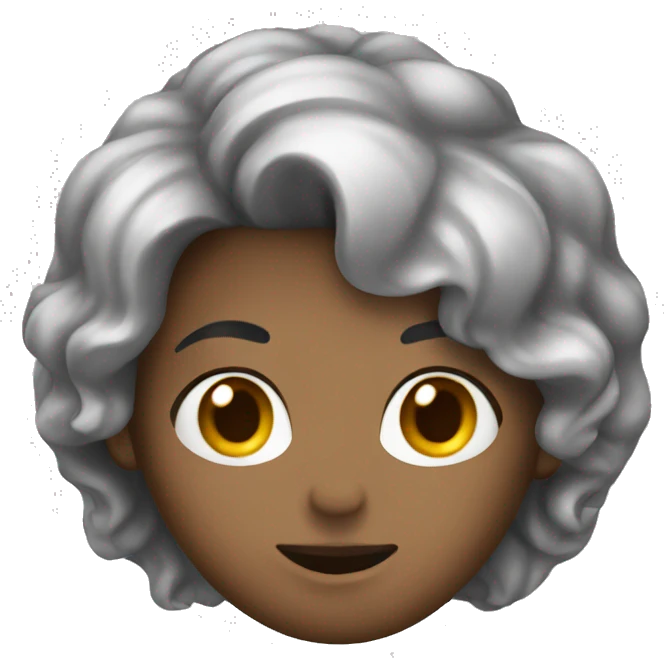 Salt and pepper hair  emoji