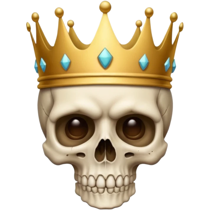 a skull face with a crown emoji