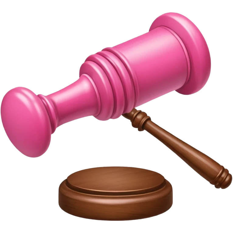 pink gavel emoji