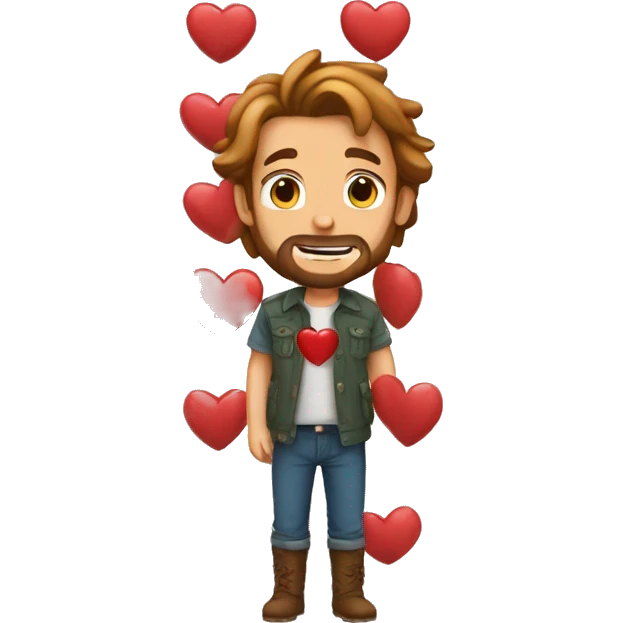 Leon con corazones emoji
