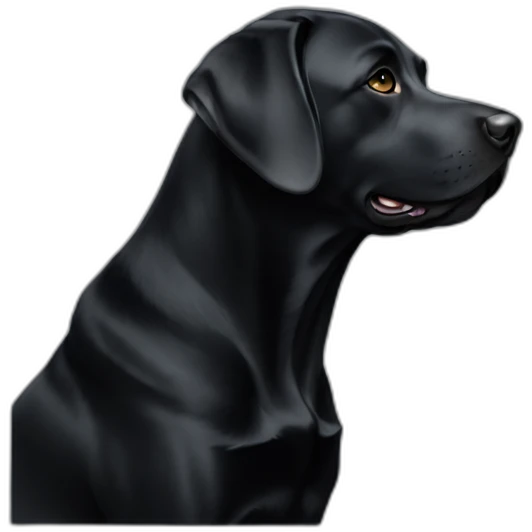 Un labrador noir emoji
