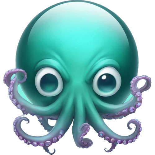 crystal ball with surgical turquoise octopus emoji