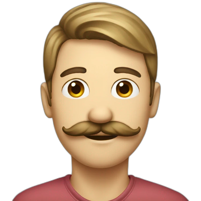 Default profile picture with a moustache  emoji