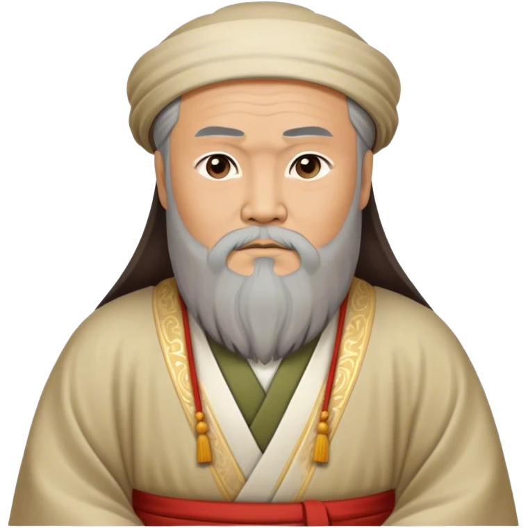 Cinematic Realistic Confucius Portrait Emoji, depicted as a wise ancient philosopher in traditional robes with a serene, contemplative expression, rendered with soft timeless textures and harmonious natural lighting that captures his enduring wisdom. emoji
